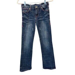 Cowgirl Tuff Co Jeans Waist 13 Low Rise Feather Embroidered Denim Western Rodeo